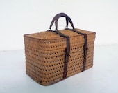 Antique art nouveau picnic basket - DACAIS