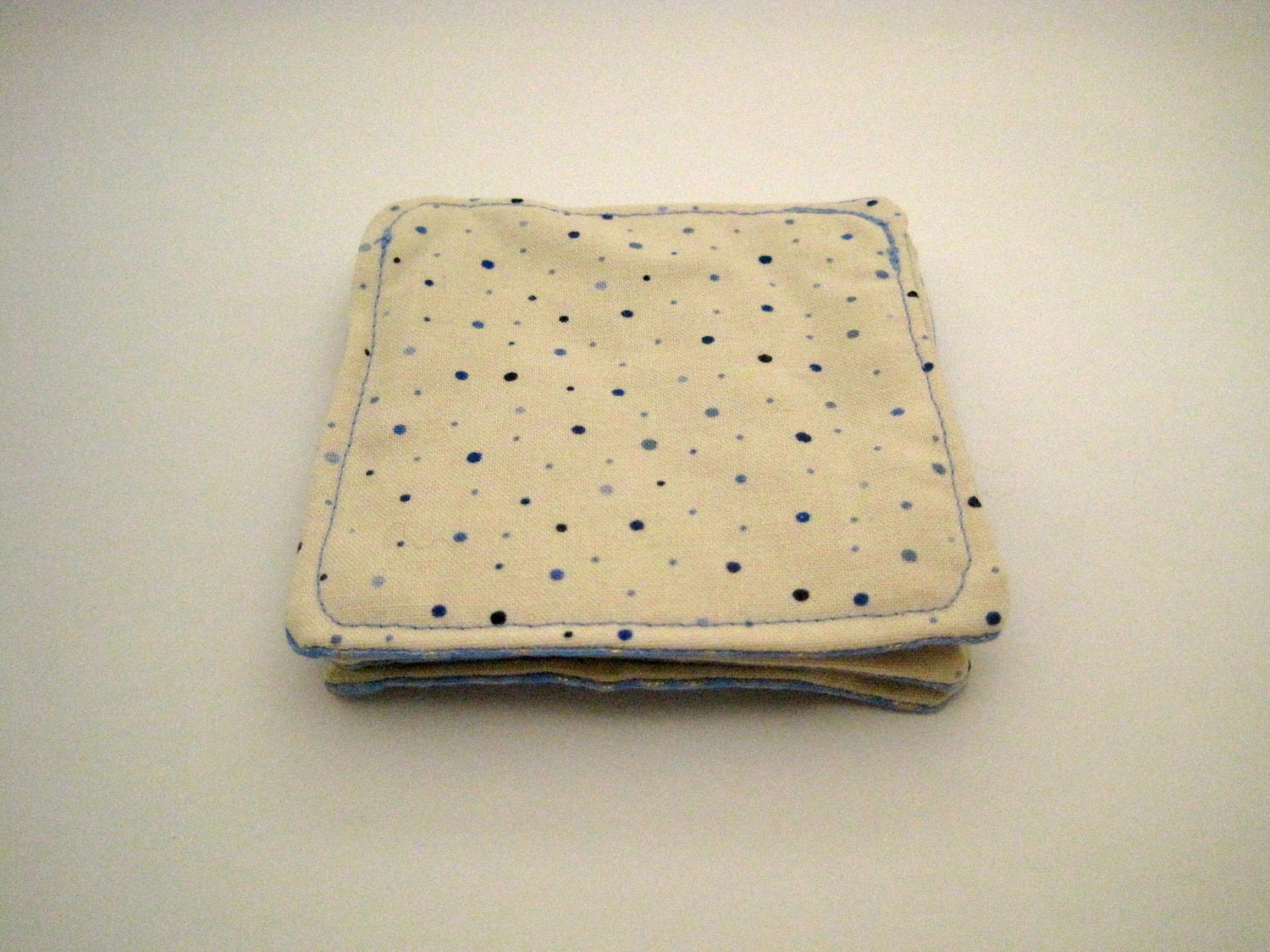SALE 25% OFF Fabric Coasters - Blue Dots