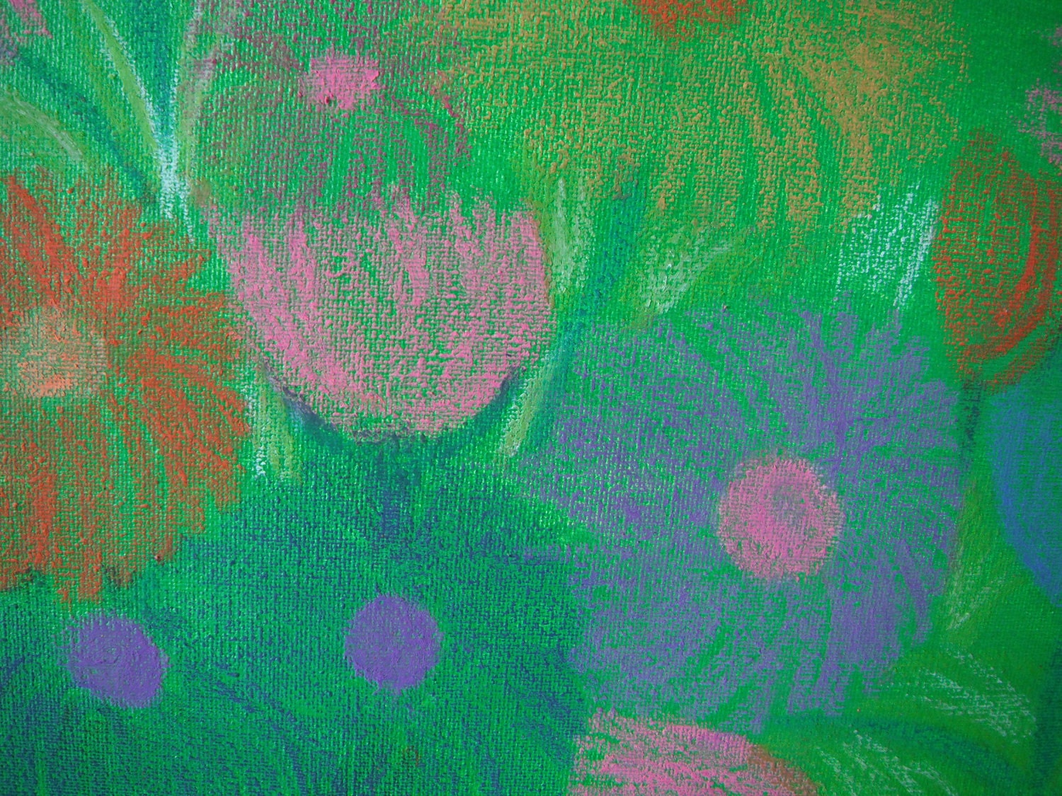 Asters fine art mixed media painting on canvas WINTER SALE Was sixty dollars