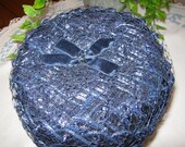 Vintage Navy Blue Pill Box Hat