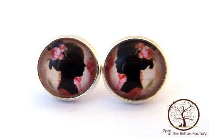 Mademoiselle Glass Button Earrings