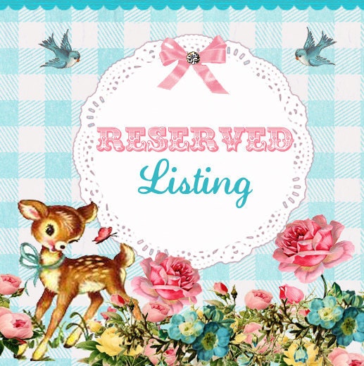 Custom Listing for Maria:)