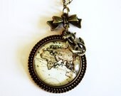 Necklace - Vintage Map