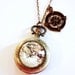 Silhouette Pocket Watch - Vintage map