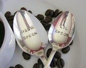Hand Stamped Coffee Spoon Set of Two