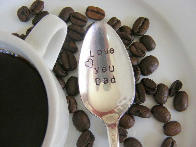 Father's Day Hand Stamped Coffee Spoon