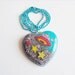 Blue and Purple Kawaii Outer Space Glitter and Candy Necklace