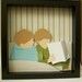 Custom cut paper child and family portrait