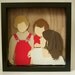 Custom cut paper child and family portrait