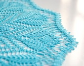 Doily // Hand Crocheted // Turquoise // Gift for the home