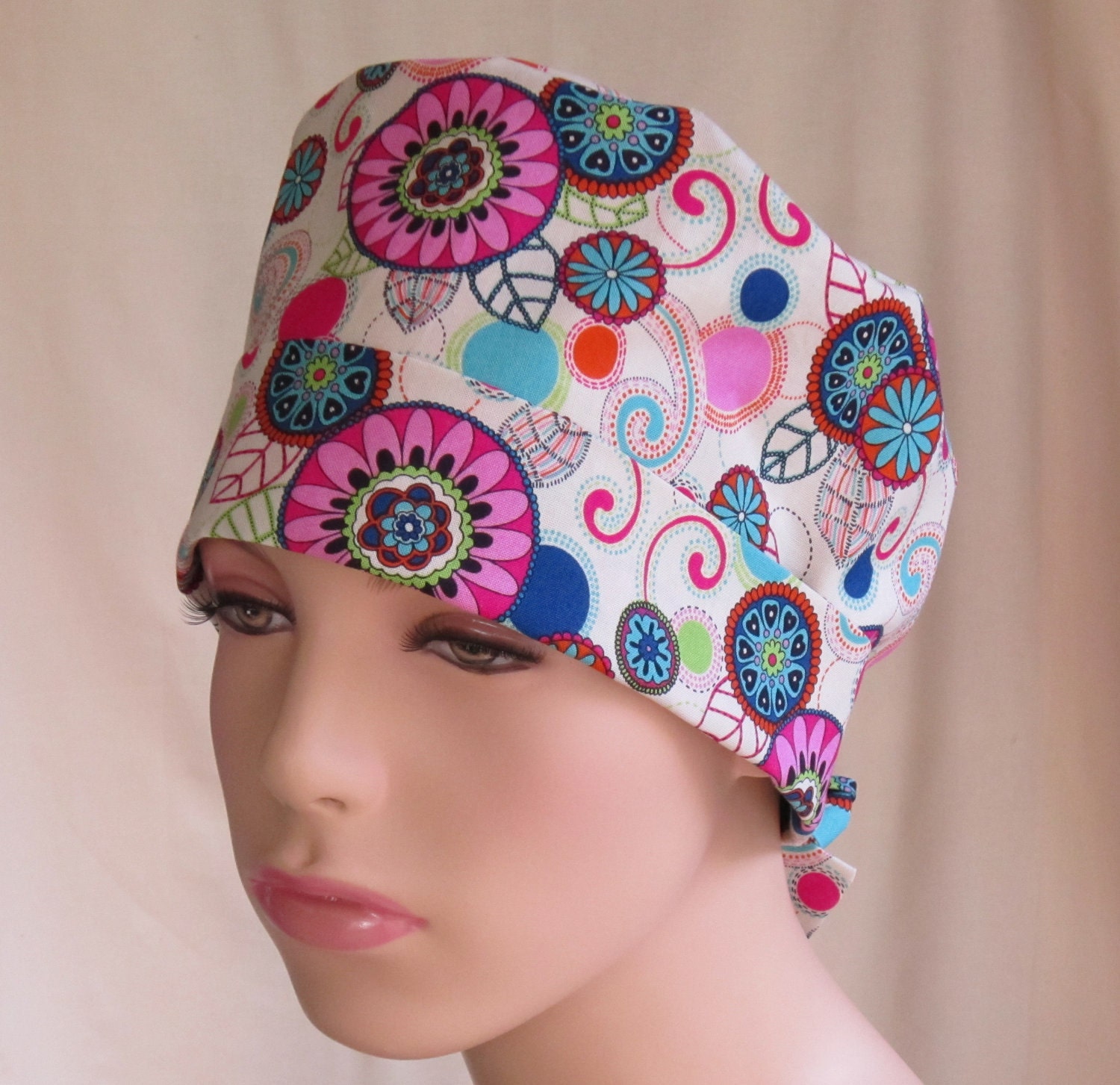 Surgical Scrub Hat Happy Days