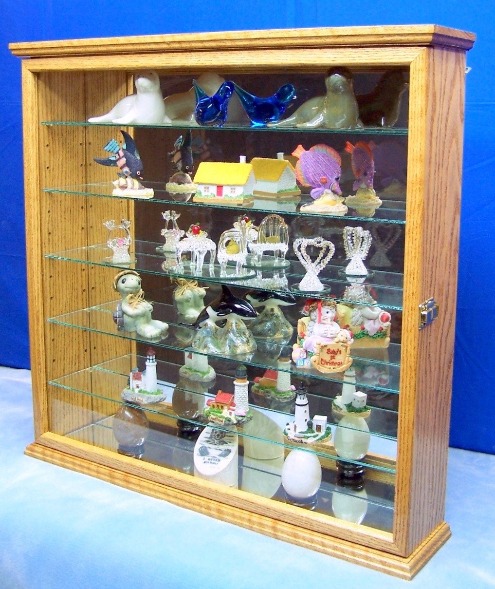 Oak Wall Curio Cabinet