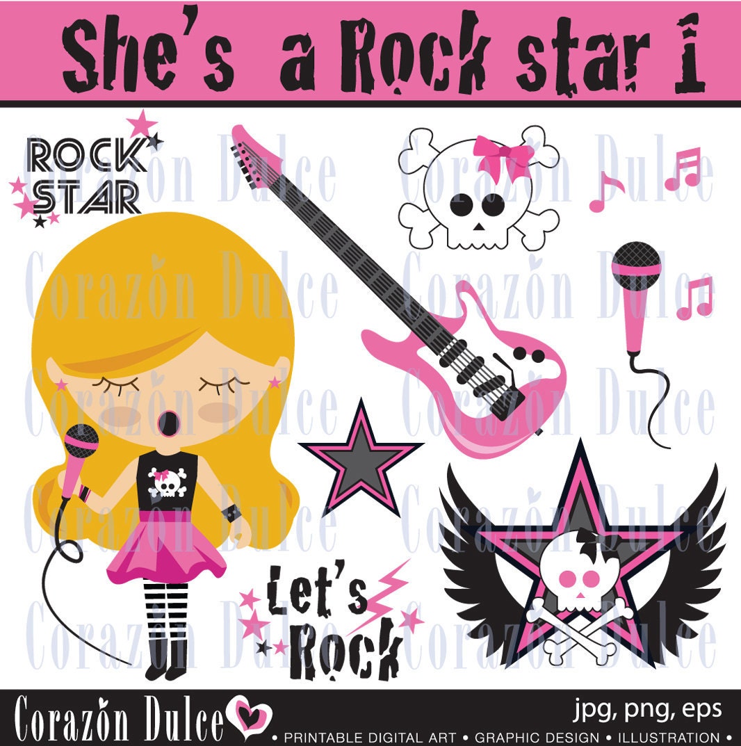 free clip art girl rock star - photo #4