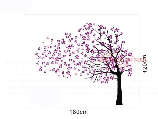 new design cherry tree flowers vinyl wall decals stickers modern art