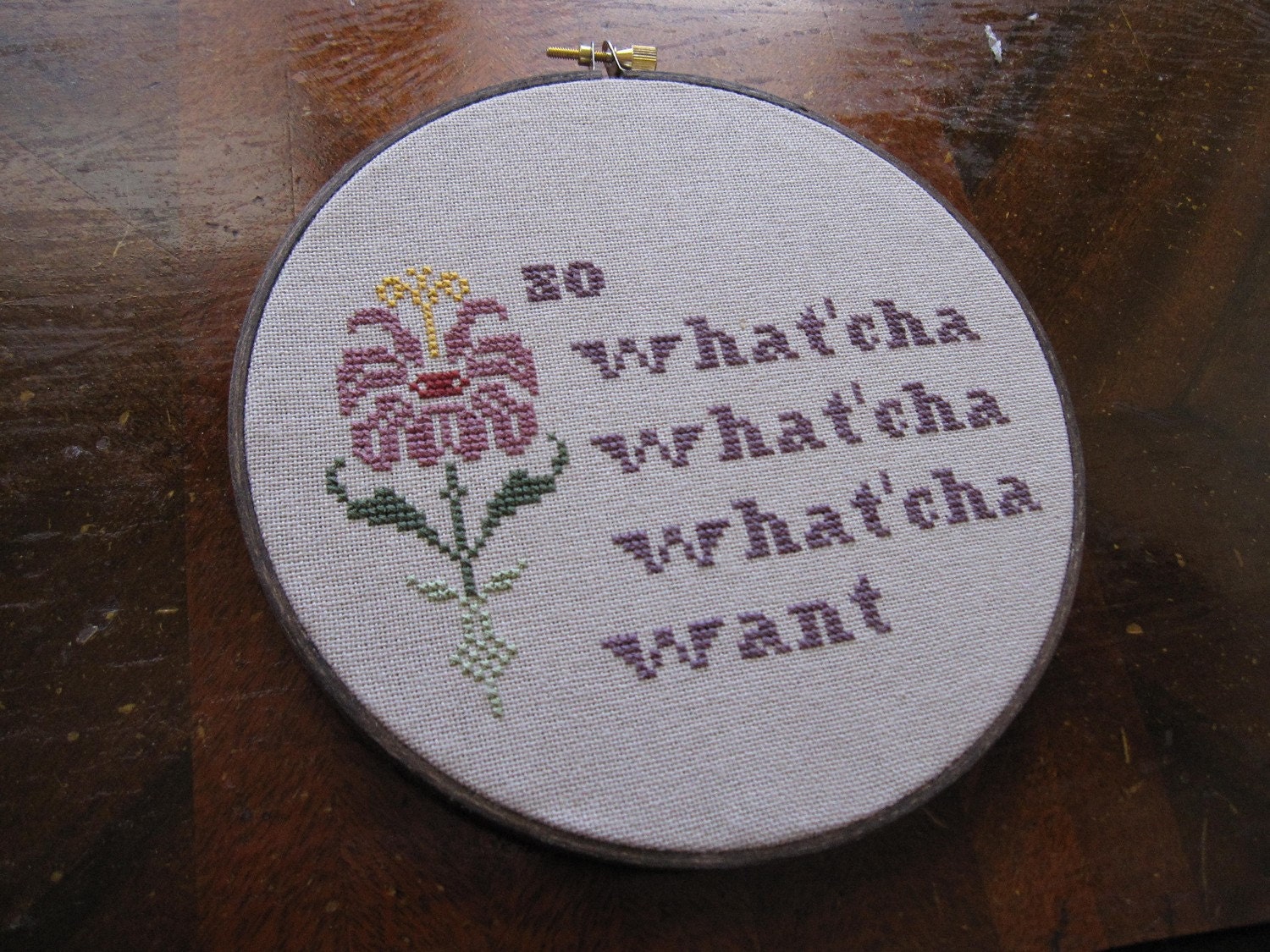 Swagger: What'cha Want Cross Stitch Pattern