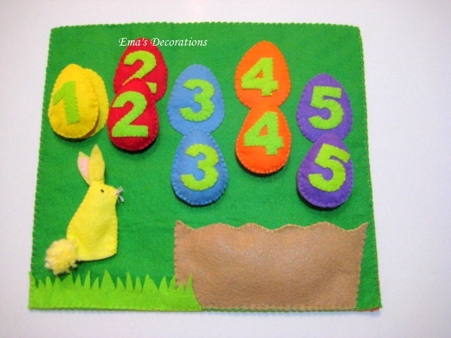 Bunny Game Board, Quiet Book for Preschool and Kindergarten
