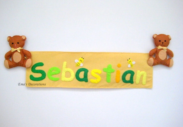 Boy Nursery Name, Personalized Banner for Kids Room