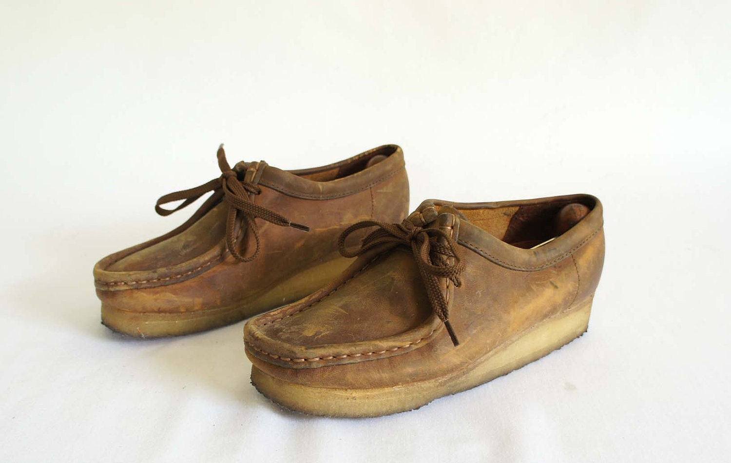 Brown Leather Wallabees