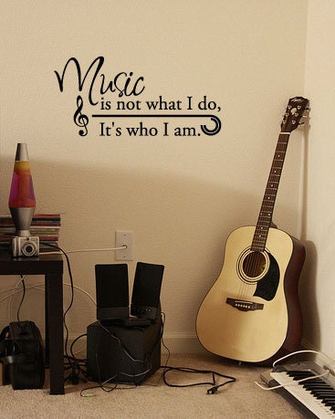 BIG Music is not what I do, It's who I am - Vinyl Wall Quote Decal