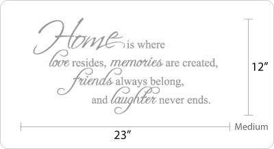 HOME is where love resides... - Vinyl Wall Quote Decal