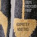 Eco Gold Arrow Knitted Scarf in Recycled Yarn w Charity Tree Donation, Geometric Fashion Accessory, Charcoal Grey Mustard Yellow, Mockingjay