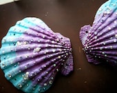 Siren's Grotto Custom MERMAID SEASHELLS Encrusted with Crystals, Pearls and Precious Notions