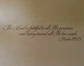 Psalm 145:13 Scripture wall lettering made of vinyl.