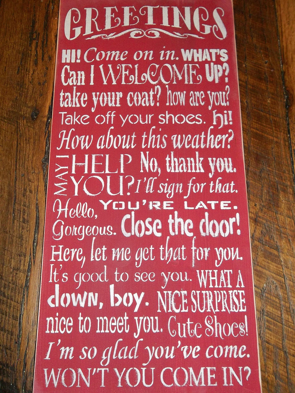 Farmhouse PrimitiveWelcome Door Sign