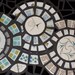 Pair of Black Atomic Mosaic Tables