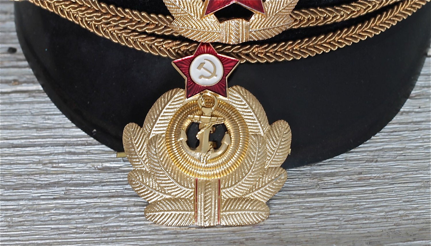 Vintage Soviet  Navy Cap Medallion