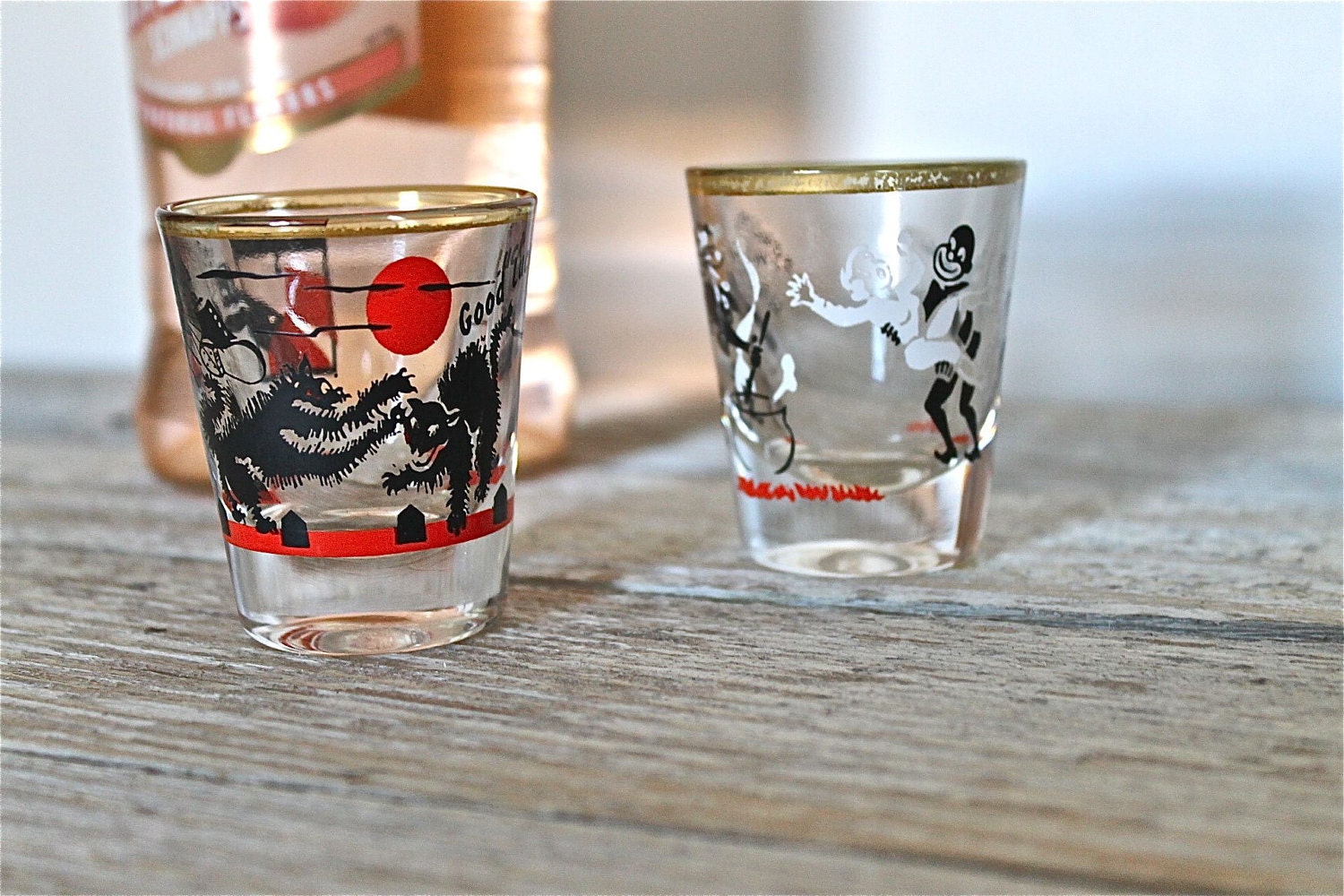 Vintage Americana shot glasses
