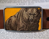 bear belt buckle, snarl buckle, vintage inspired 247