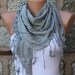 Gray - Shawl Scarf - Cowl
