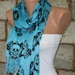 Blue Skull Scarf - Fabric Large Skulls - fatwoman