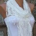 Creamy White - Shawl Scarf - Headband Necklace Cowl
