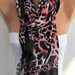 Leopard Scarf - Cotton Scarf Cowl with Lace Edge