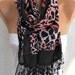 Leopard Scarf - Cotton Scarf Cowl with Lace Edge
