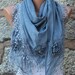 Air Force Blue Scarf - Cotton Scarf - Cowl Scarf Shawl Scarf - fatwoman