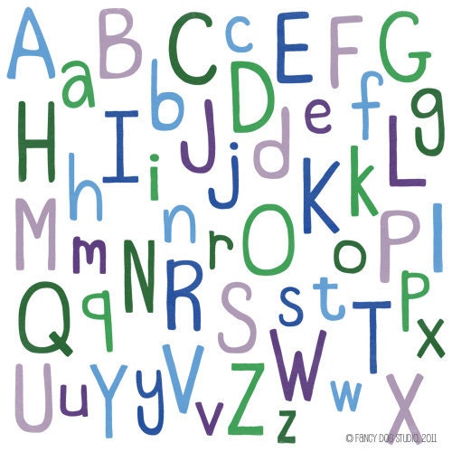 Digital Scrapbooking Alphabet Clipart Download - Canvas Textured Font