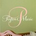 Childrens Decor Vinyl Wall Decal Monogram - Vinyl Wall Art Great for a baby, girl, or teen's bedroom, Nursery Wall Decal