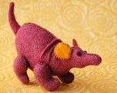 FUCHSIA FELT TOY Handmade in Canada Pure Merino Wool