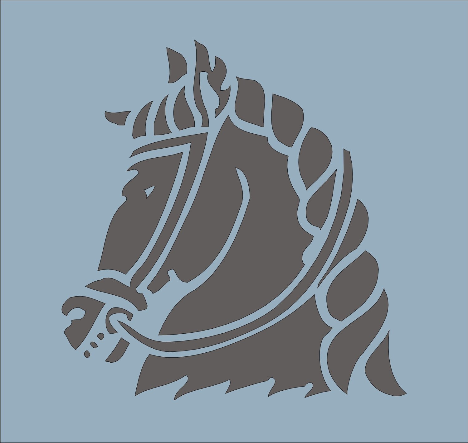 Stencil Horse Head