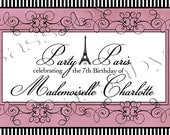 Party Sign Party de Paris - Girls Birthday - DIY PRINTABLE FILE by Sassaby Il_170x135