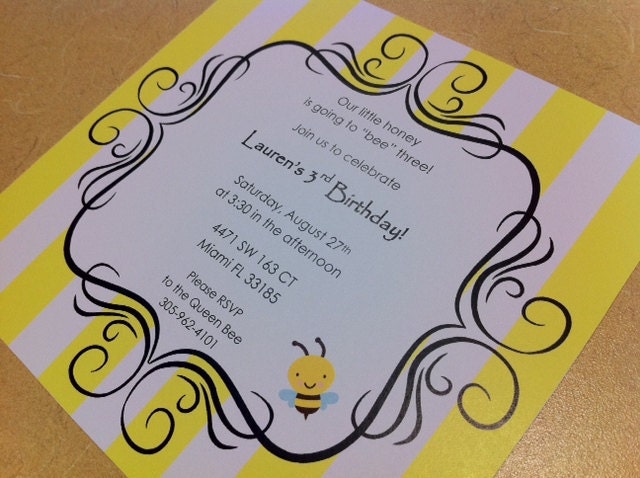 Bumble Bee Invitation