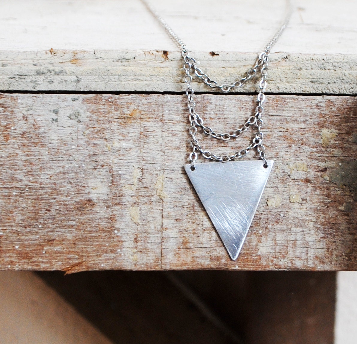 Triangles Go Deep Down Cage Necklace (No. 26)