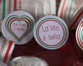 La Vita e bella Pocket Mirror: Life is beautiful in Italian