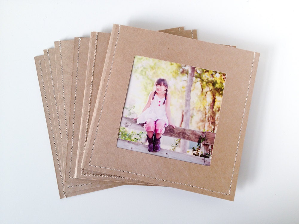 DVD Cases / Sleeves - Set of 8 Double DVD Stitched Sleeves with 2 dvd slots and a Photo Opening on front