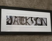 ALPHABET PHOTOGRAPHY - FRAMED, Personalized Name Print, Framed Name Print, Wall Decor