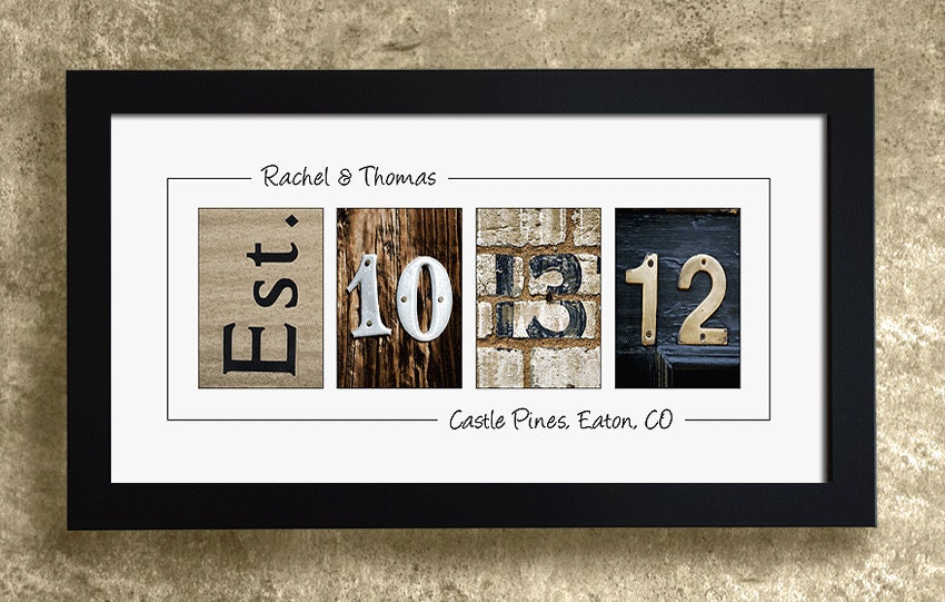 PERSONALIZED WALL DECOR - Frame Your Date, Wedding Gift, Anniversary Gift Idea