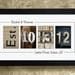 Numbers Photo Art - UNFRAMED, Wedding Date Numbers, Personalized Wedding Gift Idea
